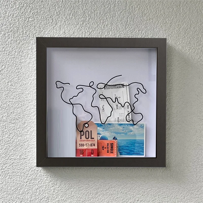 BAAG-2PCS صندوق أرشيف المغامرة، صندوق تجميع التذكار، صندوق ظلال التذاكر، صندوق تخزين للتذاكر، البطاقات البريدية، الهدايا التذكارية المتينة