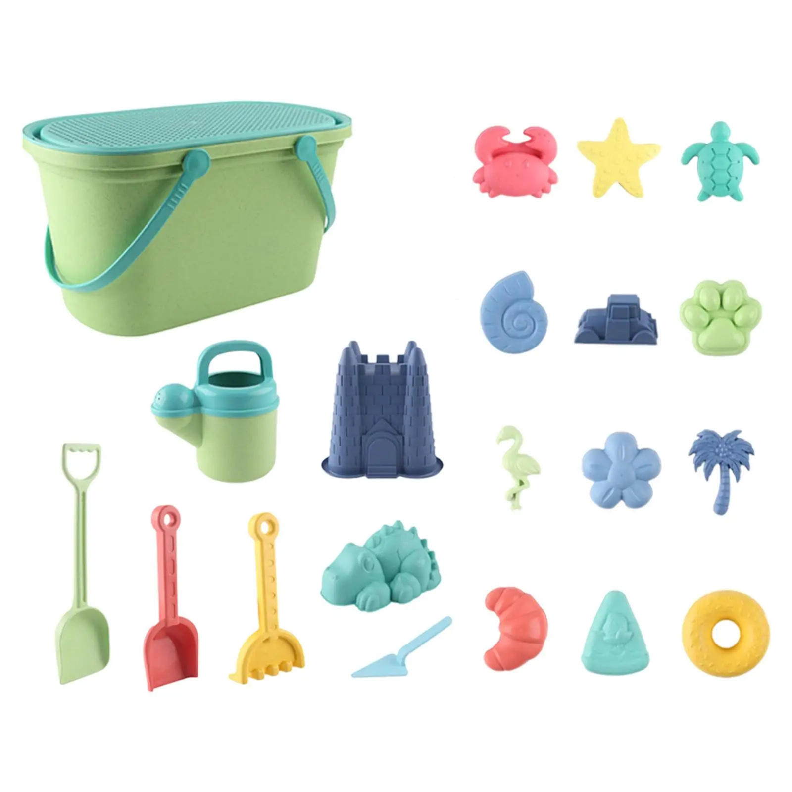 Sand Toys for Kids, Sandbox Toy, Bucket Rake Spade, Educational Toddlers Beach Playing Set, Beach Toys for Bath
