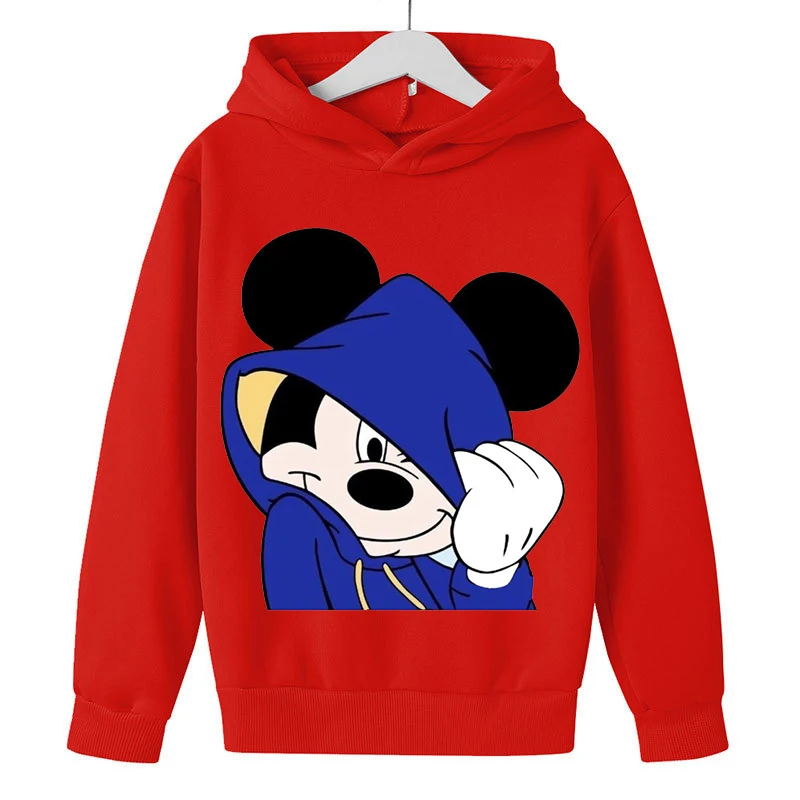 

Disney Mickey Minnie Mouse Hoodie Y2K 90s Cartoon Manga Anime Children Clothes Kid Girl Boy Sweatshirt Hoody Baby Top Pullover