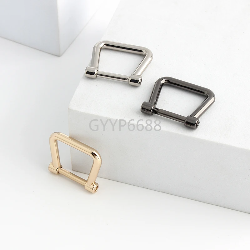 4/30/100PCS 26x24MM Metal Rectangle Screw Rings Buckles For Bags Handbag Purse Connector Square Shackle With Screw Accessories