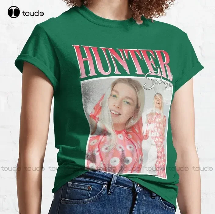 Hunter Schafer Classic T-Shirt Gym Shirts Custom Aldult Teen Unisex Digital Printing Tee Shirts Funny Art Streetwear Cartoon Tee