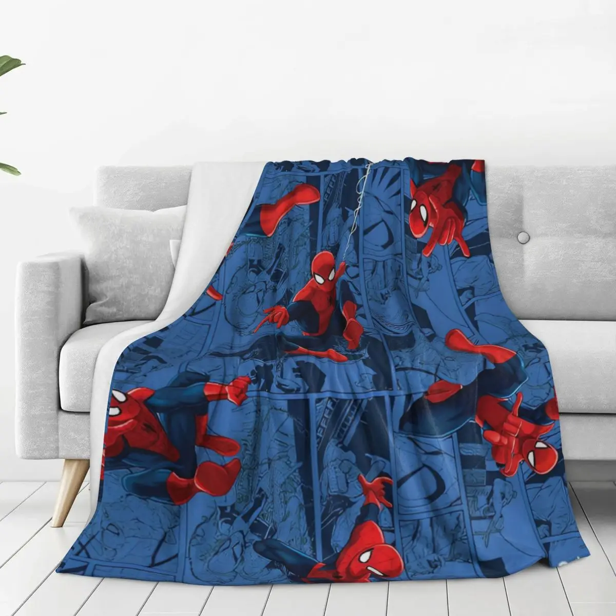 The Amazing Spider-Man Flannel Blanket Film Warm Throw Blanket for Outdoor Travel Print Bedspread Sofa Bed Cover