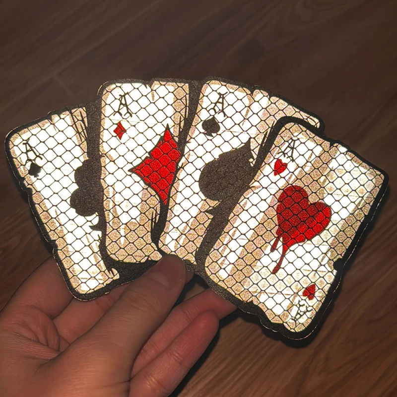 

Motorbike Fuel Tank Helmet Vinyl Decals Strong Reflective Night Safety Warning Poker Motorcycle Stickers Waterproof DIY