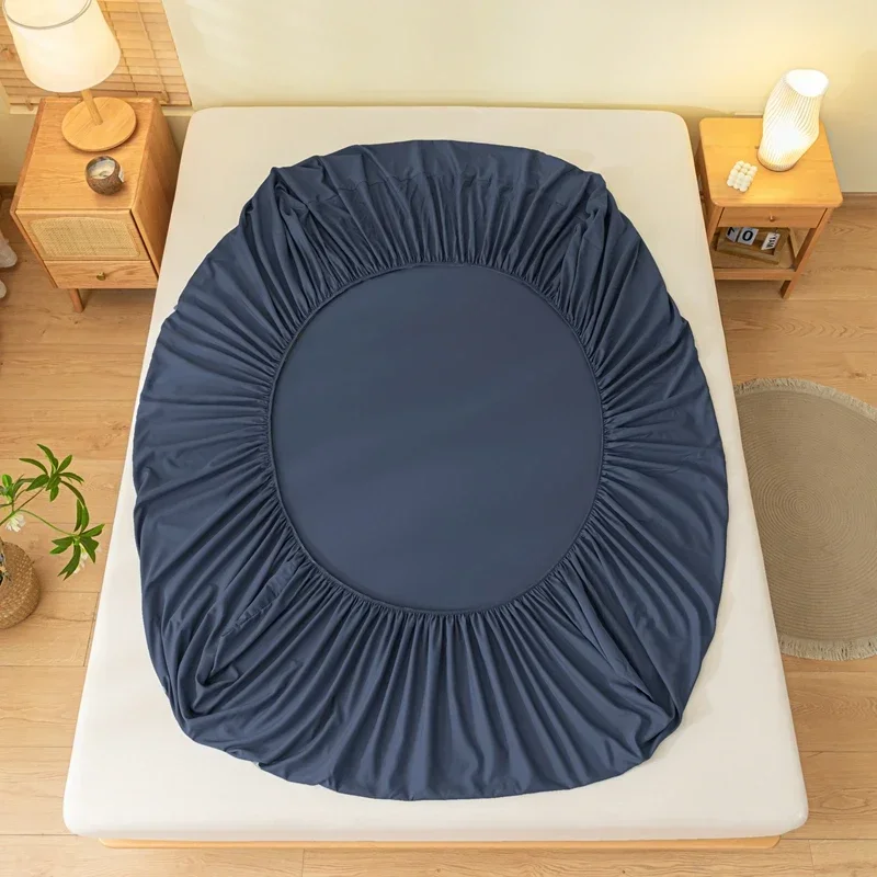 2 People Luxury Double Bed Bed Sheet Elastic Fitted Sheet Mattress Cover Couple Bed Linen 120/150/180/220x200 Bedding Queen King