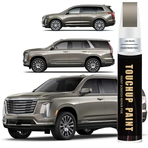 Car Touch Up Paint(Latte Metallic(G5D/WA615G)) for Cadillac Car Paint Scratch Repair Kit, Quick & Easy Solution to Repair