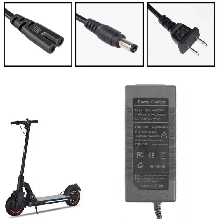 42V 2Ah Battery Charger Skateboard Accessories for  KUGOO S1 S2 S3 Power Electric Scooter Supply Battery Adapters view 2