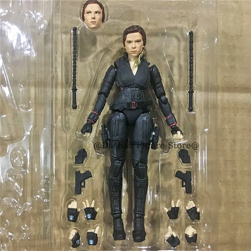 Shf figurine de veuve noire Avengers fin jeu Natasha Romanoff figurines 15 cm PVC à collectionner modèle de guerre infini jouets pour cadeaux
