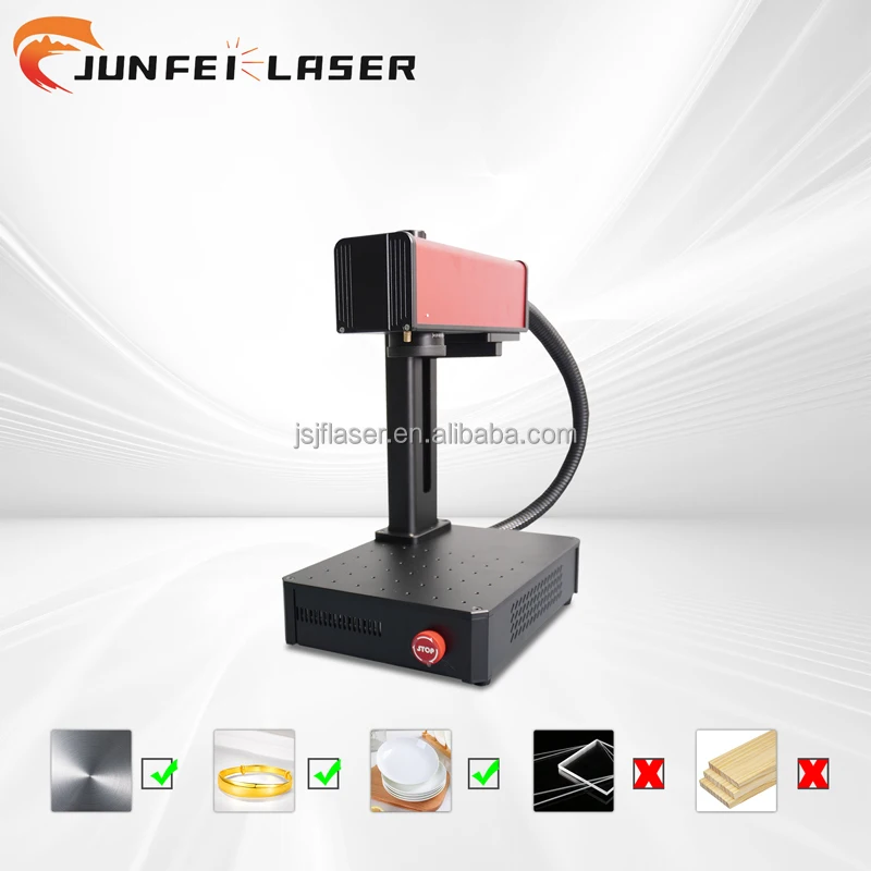 JUNFEI Laser Supplier Laser Marking Machines 20W 30W Metal Nameplate And Serial Number Marking For Mining Machinery