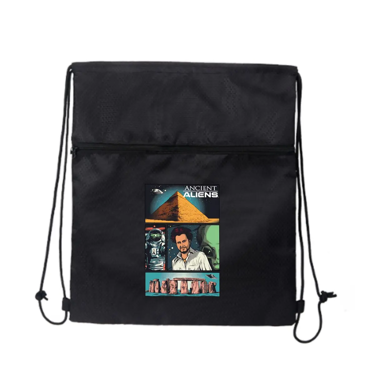 

Легкий рюкзак на шнурке с древним инопланетянным тематическим дизайном для рюкзака, рюкзак для отдыха на открытом воздухе, сумка на молнии
