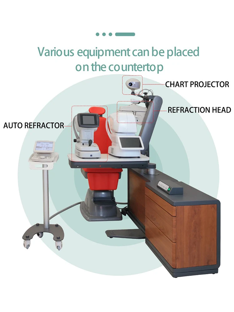 YDL930 Optometry unit ophthalmic chair eye exam table optical equipment optometrist stand autorefrator workstation refractor arm