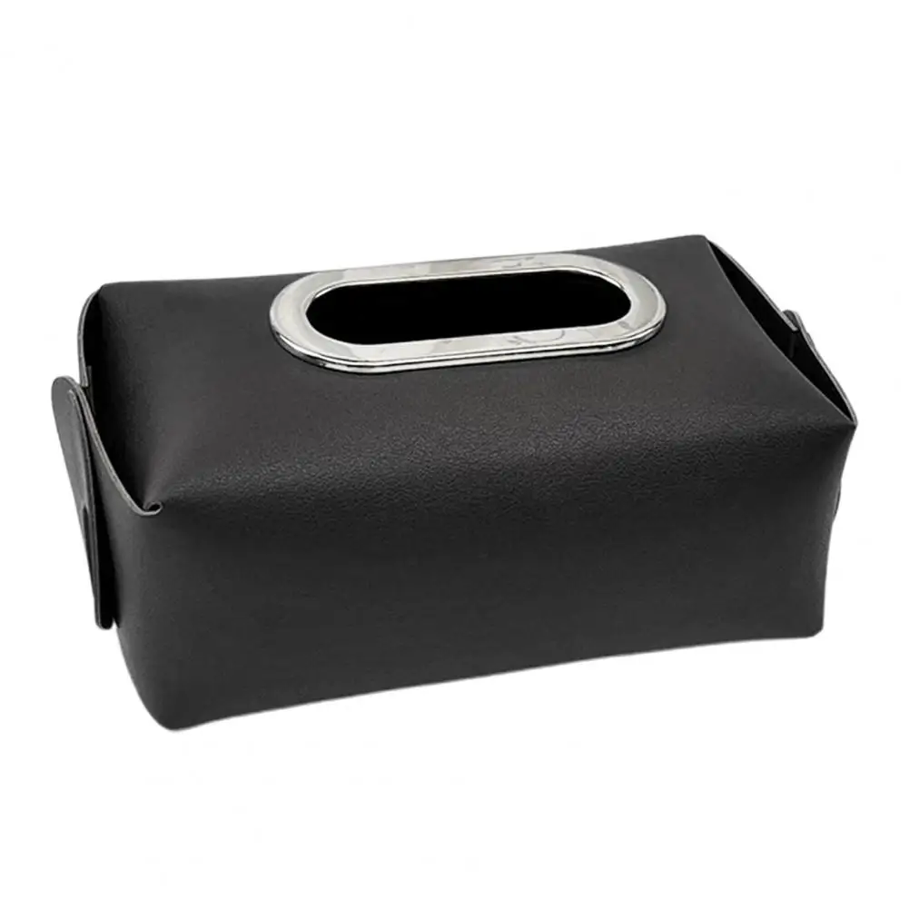 

Tissue Box Modern Square Holder with Capacity Foldable Design Easy Assembly Countertop Case for Home