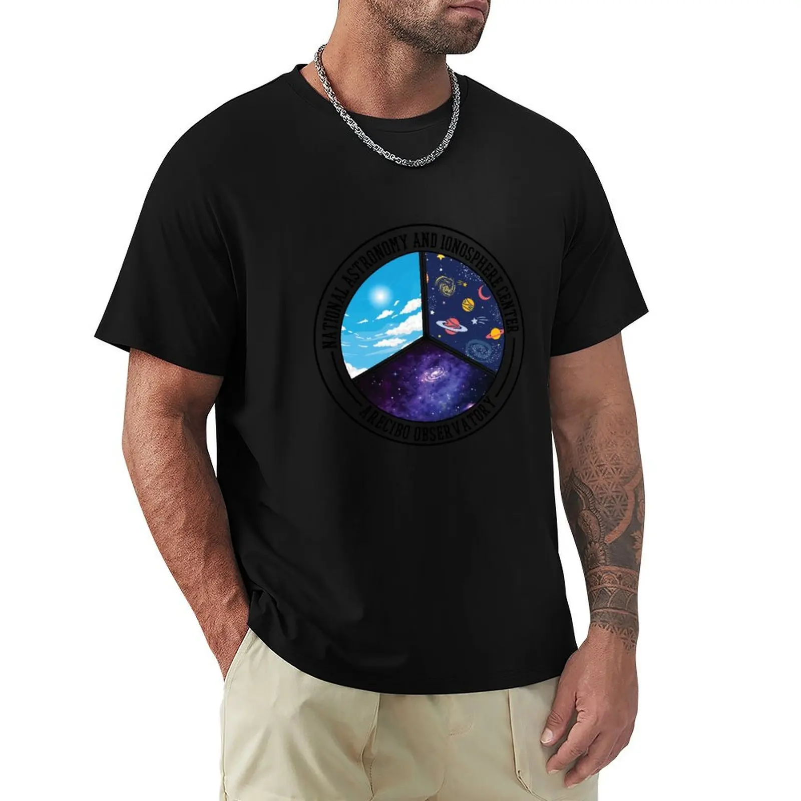 

Arecibo Observatory - National Astronomy and Ionosphere Center logo T-Shirt affliction shirts blacks graphic shirts men t shirts