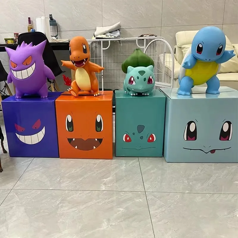 Pokémon 1:1 oversized ibrahimovic jenny tartaruga maravilhoso pequeno dragão de fogo geng gui anime figura modelo ornamentos brinquedo presente