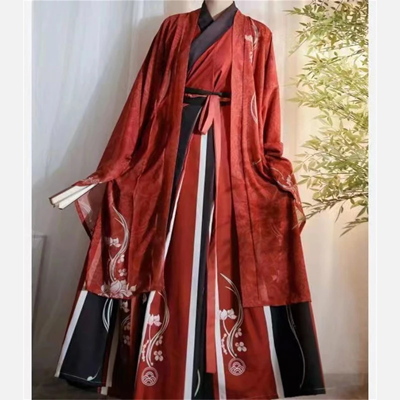 Han Fu For Men Modern Cosplay Dress Big Sleeve Kimono Traditional Asian Chinese Clothing Unisex Women's Anime Performance Party