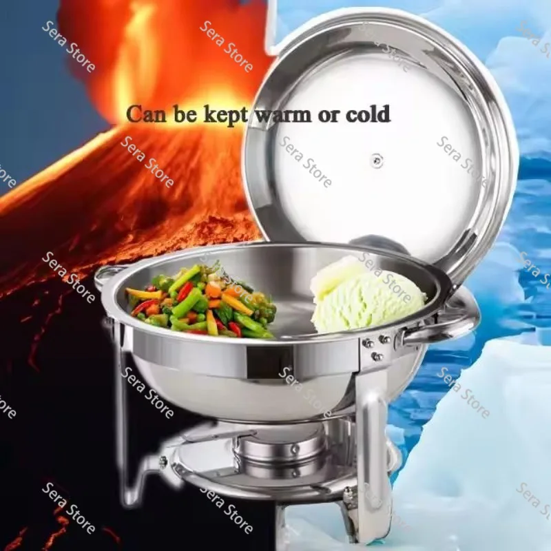 Stainless Steel Buffet Stove 4.5L Food Warmer Hotel Chafing Dish Commercial Heating Container