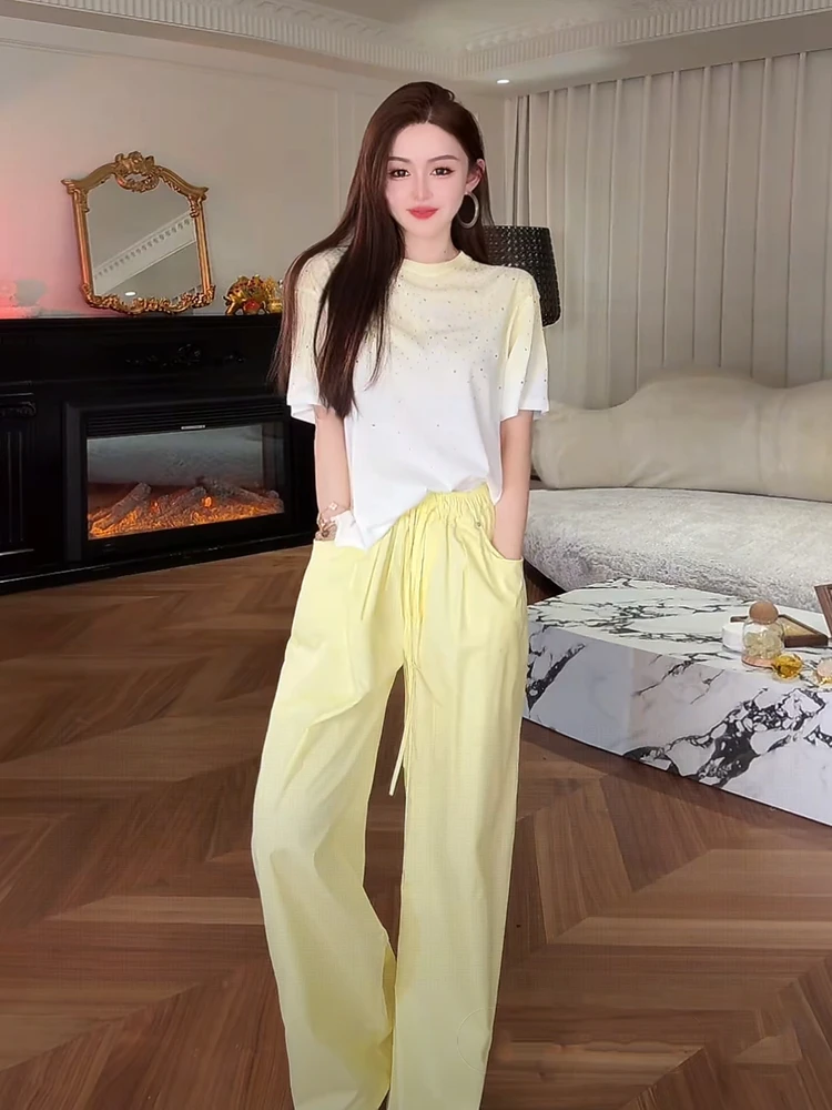 

Легкий трикотажный топ из хлопка и льна с тяжелой вышивкой, свободного кроя, летняя новинка, женский топ Ele Sle