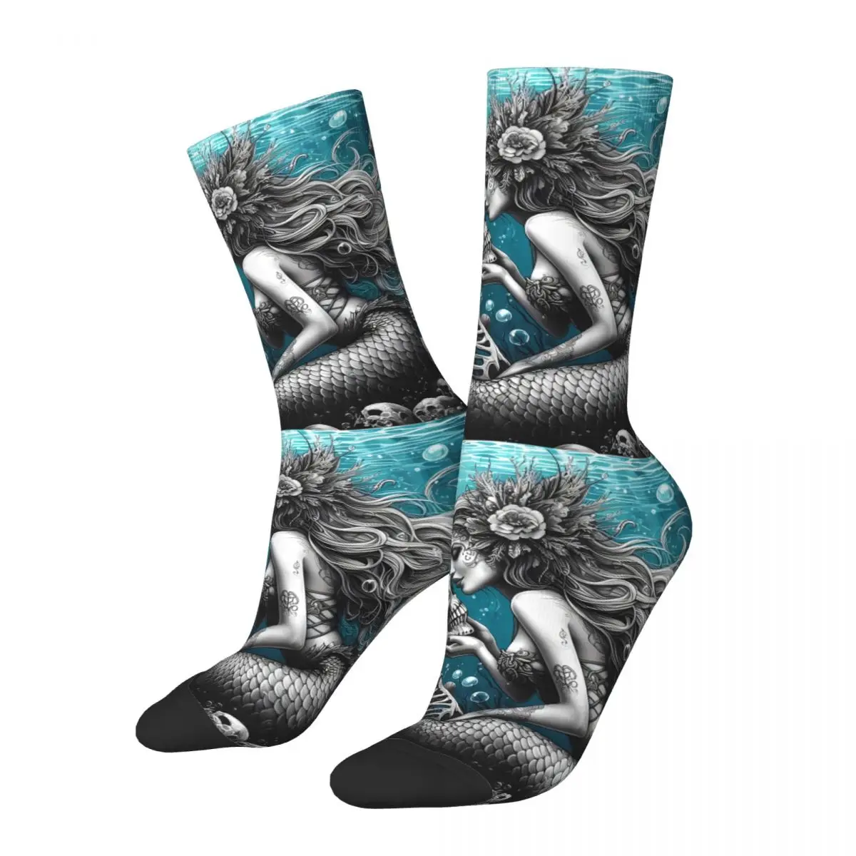 Mermaid Sock Printed Man Polyester