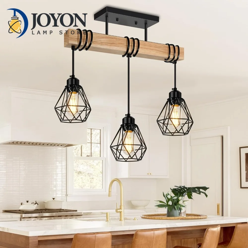 

Retro Nostalgic 3-Light Ceiling Light Rustic Farmhouse Lighting Chandelier Hanging Lamp for Bedroom Living Room Hallway Entryway