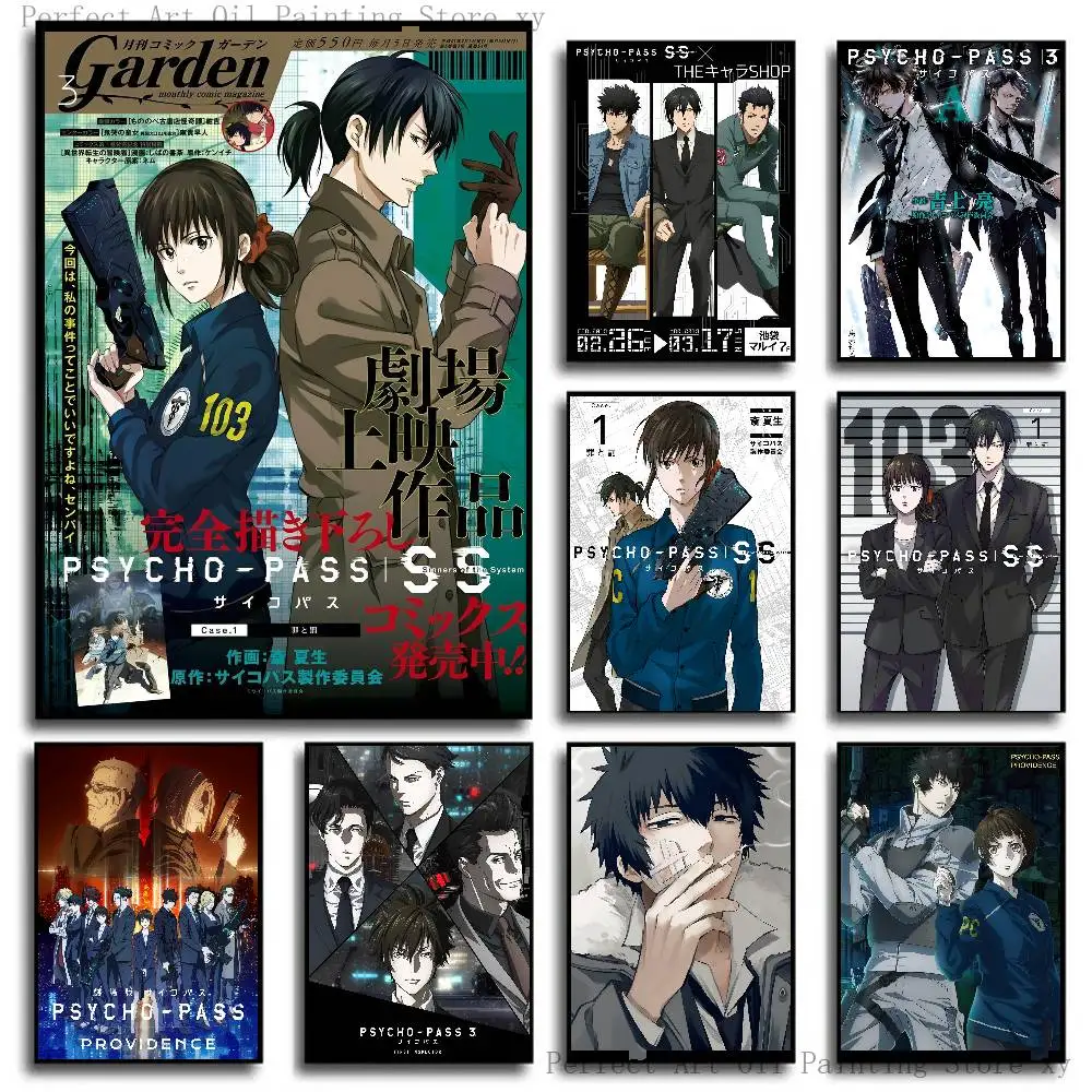 Anime P-Psycho-Pass Poster Self-adhesive Art Room Entrance Restaurant Wall Decor Art Painting