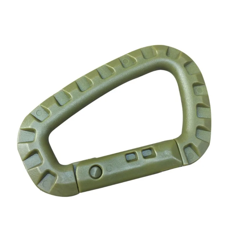 Mountaineering D Type Nylon Buckle, External Plastic Steel, Quick Latch Key, Camping Equipment, Outdoor Tool, 5 Pcs