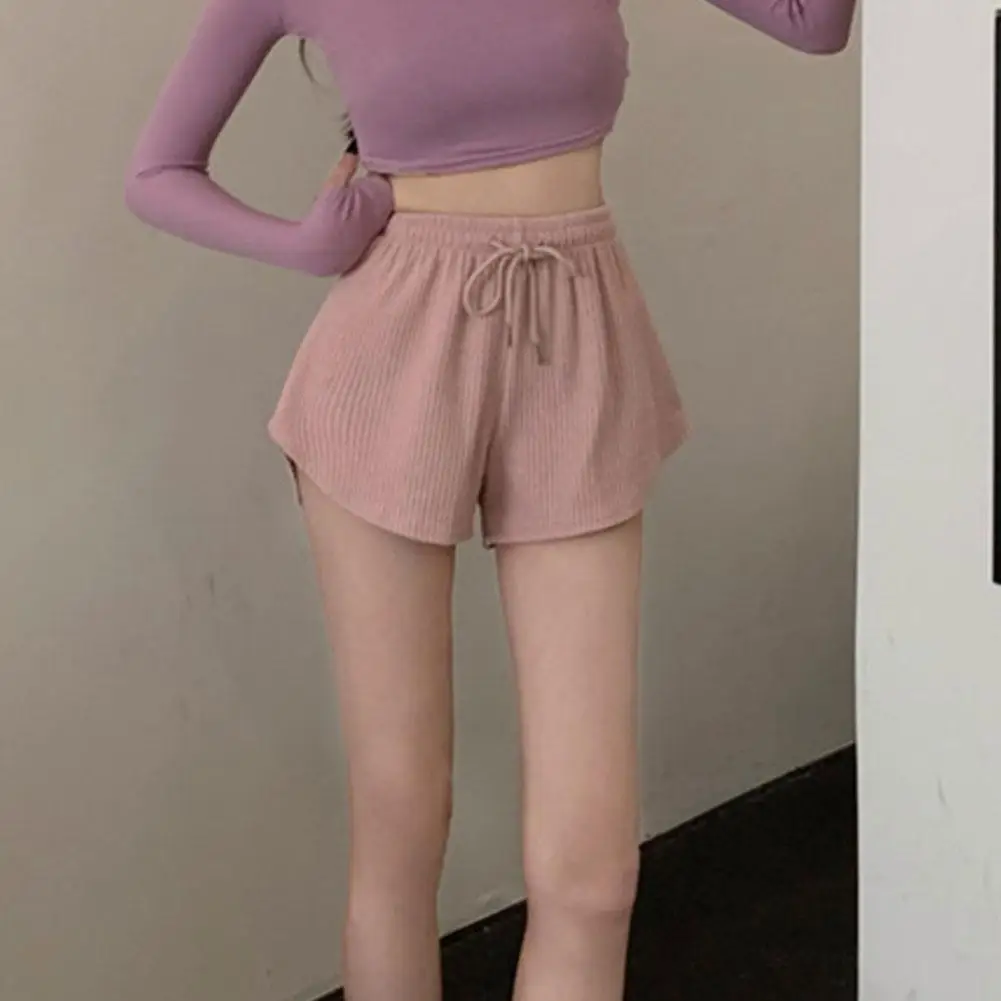 ผู้หญิงฤดูร้อนกางเกงขาสั้นเอวสูงหลวม Fit บางสไตล์ฟิตเนสกางเกงขาสั้นขนาดใหญ่กว้างสั้นกางเกงวิ่งกางเกงร้อน