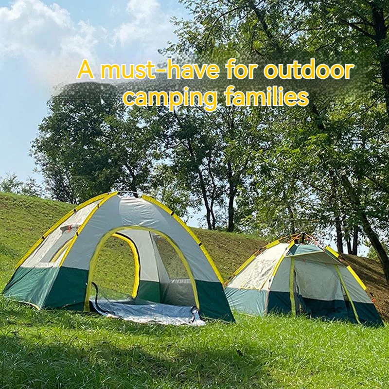 Jungle-Stay Automatic Tent 2-4 Person Camping Tent,Easy Instant Setup Protable Backpacking for Sun Shelter,Travelling,Hiking