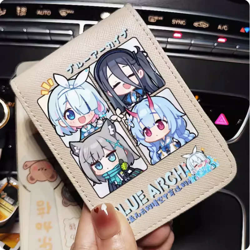 Blue Archive Game Cartoon Fashion Wallets, PU Purse, Card Holder, Money Bag, Gift, Cosplay, Bino 8