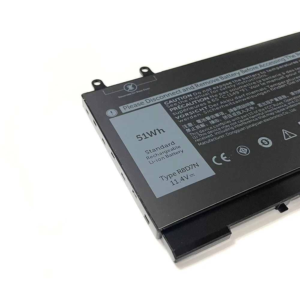 New R8D7N Laptop Battery 51Wh For Dell Latitude 5400 5410 5500 5510 For Inspiron 7590 7591 7791 2-in-1 Precision 3540 Series