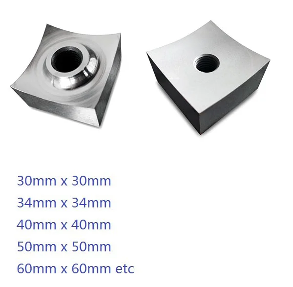 

Raised Center Square Rotor 40*40mm ZERMAs Single Shaft Shredder Blade