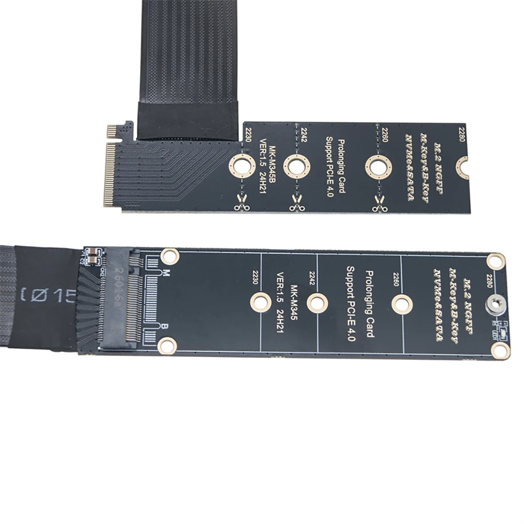 PCIe 4.0 Verlustfreies M.2 Verlängerungskabel FPC PCB-Platine für M.2 NGFF M-KEY&B-KEY 2230-2280 NVME SATA PCI-E SSD Gerades und Winkel-Design – Detail 9