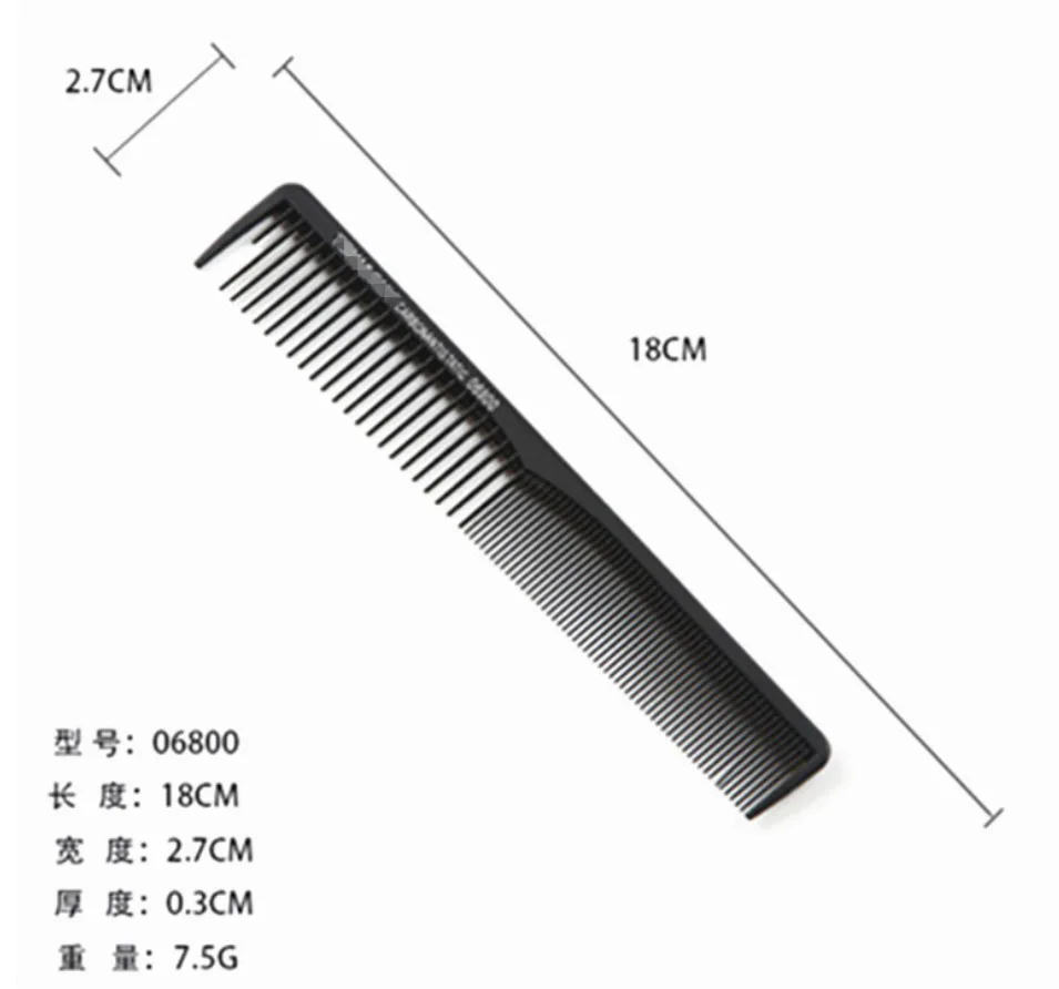 Pentes anti-estáticos emaranhados, Escova de corte de cabelo, Cuidados do Salão, Ferramenta de estilo, Barbeiro, Cabeleireiro, Flattop, Pro