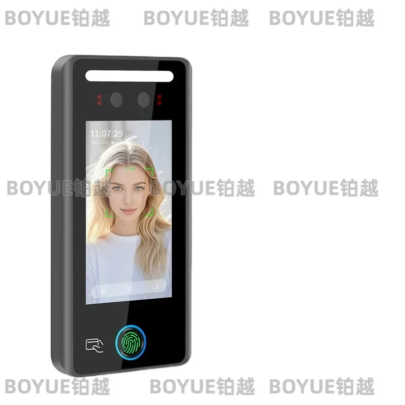 AI Dynamic Face Fingerprint Recognition Terminal Office Employee Attendance System Infrared Fill Light 1000 Capacity
