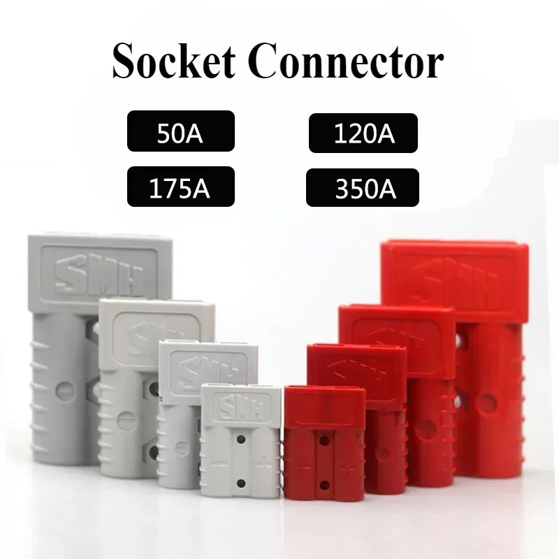 SMH Socket Connector 50A/120A/175A/350A Terminal Charging Battery Plug with Pin for Forklift Electrocar