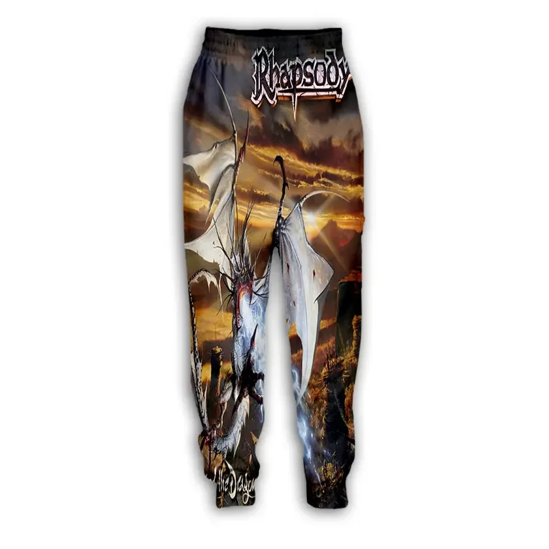 New Fashion 3D Print Rhapsody of Fire Band Casual Pant Sport Sweatpants Straight Pants Jogging Pants Trousers for Women/Men  H01