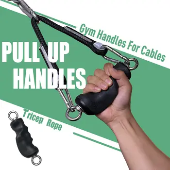 背闊肌下拉訓練器附件,家用健身房鍛鍊手柄,帶升級人體工學設計的纜繩器械附件 10 最佳銷售 健身纜繩附件 - №9