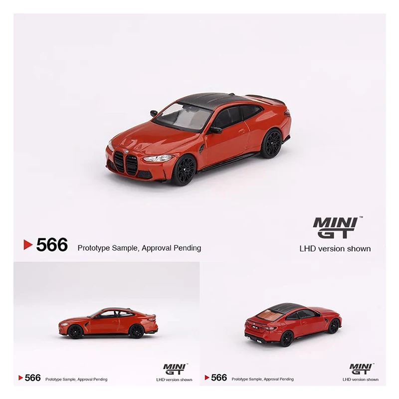 Minigt G82แข่งขัน M4 1:64ชุดของเล่นไดโอรามาโลหะสีแดงแบบ diorama สะสมโมเดลรถยนต์ขนาดเล็ก566