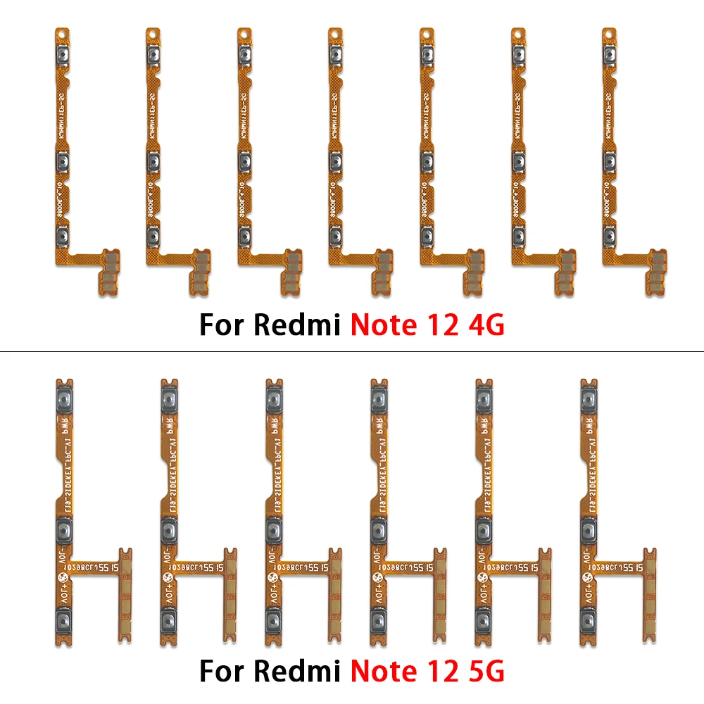 For Xiaomi Redmi Note 12S 11S 12 Pro Plus 5G 4G Power Volume Button Flex Cable Side Key Switch ON OFF Control Button Repair Part