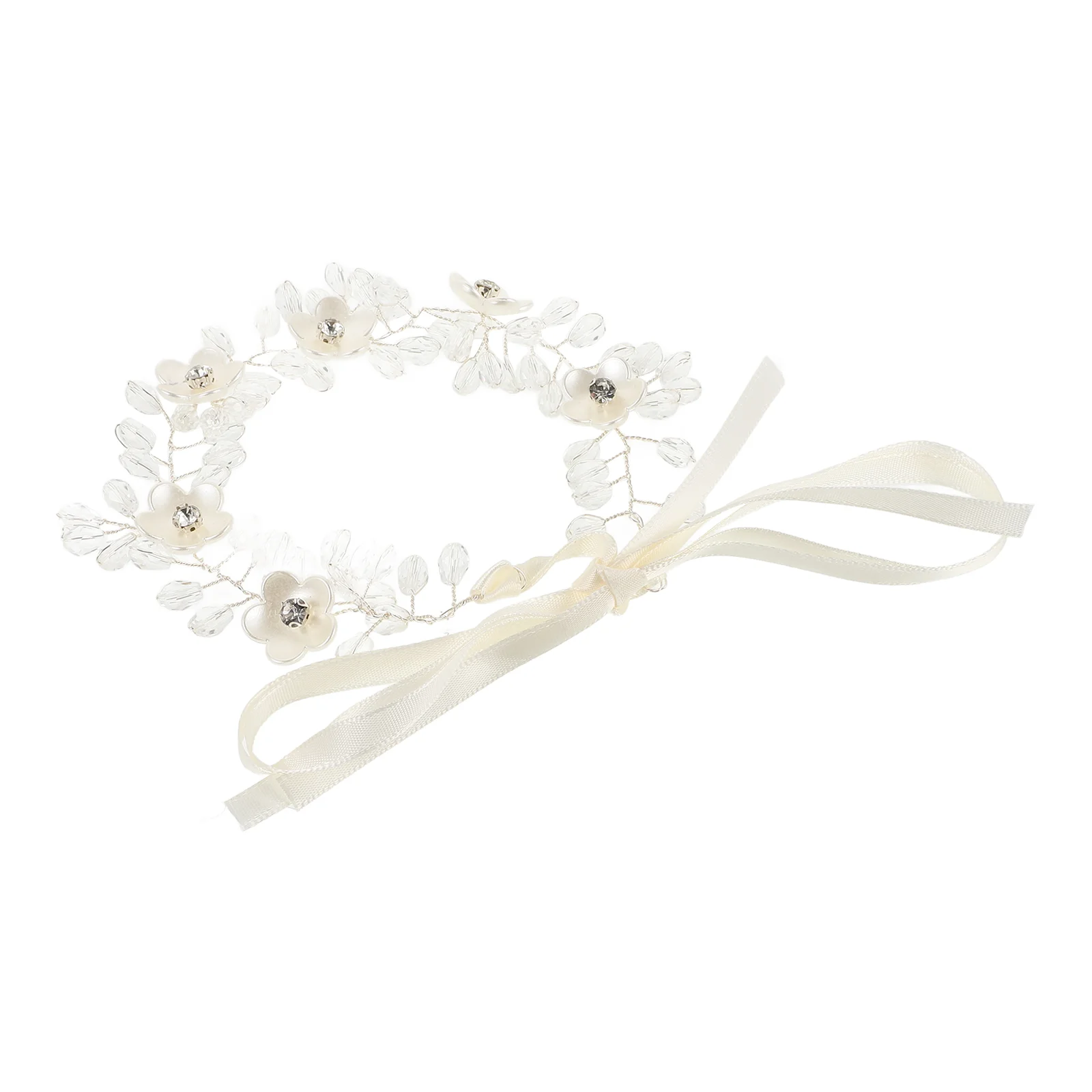 

Flower Headband Wedding Hairband Beautiful Bride Headdress Accessory Bohemia Alloy Rhinestone Miss