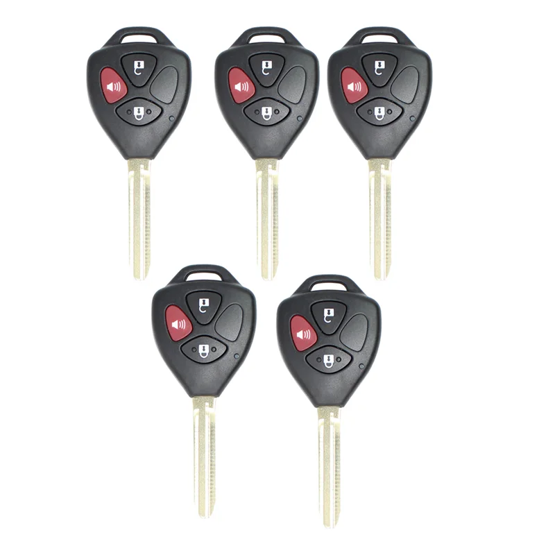 Xhorse XKTO04EN Universal Wire Remote Key Fob Flip 3 Button for Toyota Style for VVDI Key Tool 5Pcs/Lot