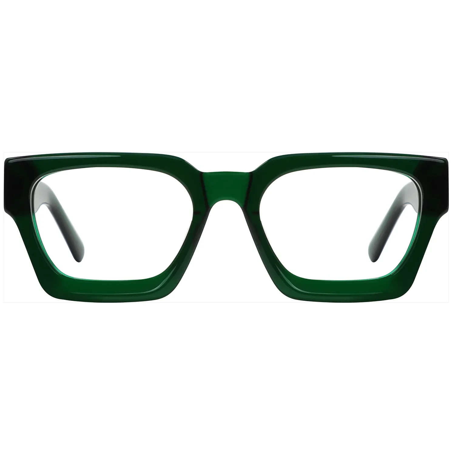 

⭐⭐ Square Blue Light Reading Glasses, Fashion Green Acetate Presbyopia Readers, Durable Anti Eyestrain Eyewear +0~+4.0