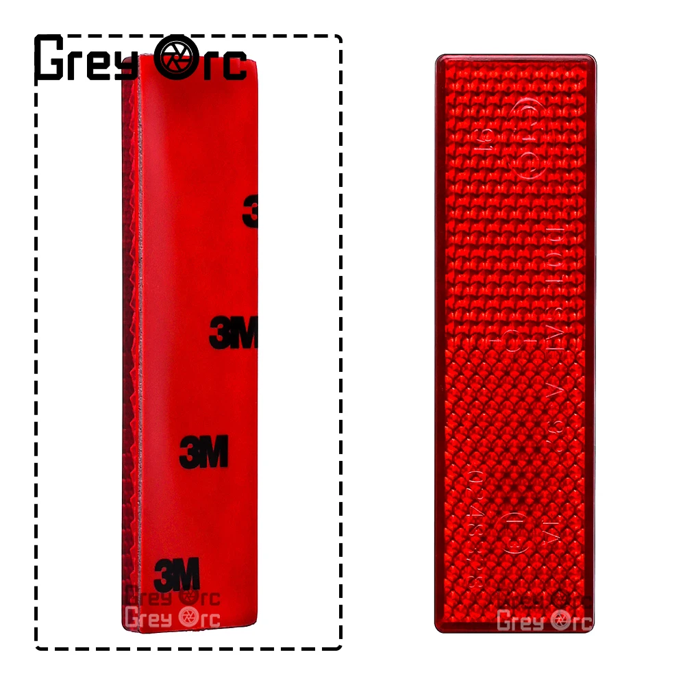 Reflective Strips Night Safety Warning Sign Plastic Motorcycle Reflective 92mm*26mm Red Reflector Decorative Stickers For BMW