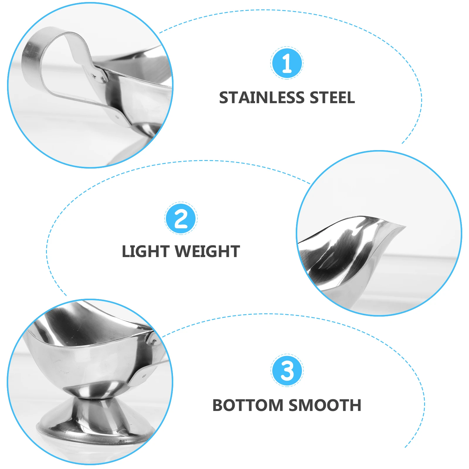 

Sauce Boat for Steak 90ml Metal Sauce Cup Gravy Dressing Container Dipping Cooking Condiment Juicer Kitchen Bar Supplies