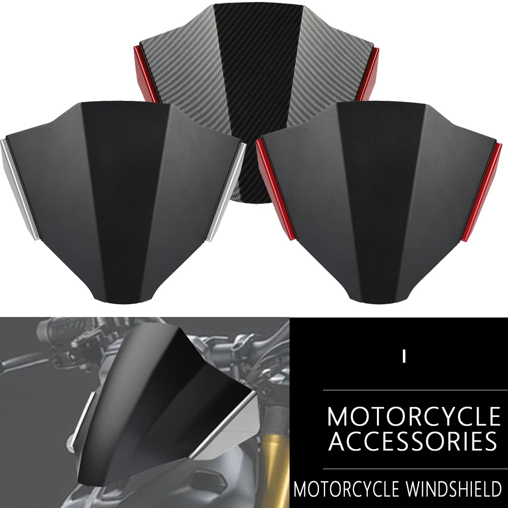 

2023 2024 Front Windshield Windscreen Windproof Air Wind Screen Deflector Parts For Ducati Streetfighter V4 S V4S 2020 2021 2022