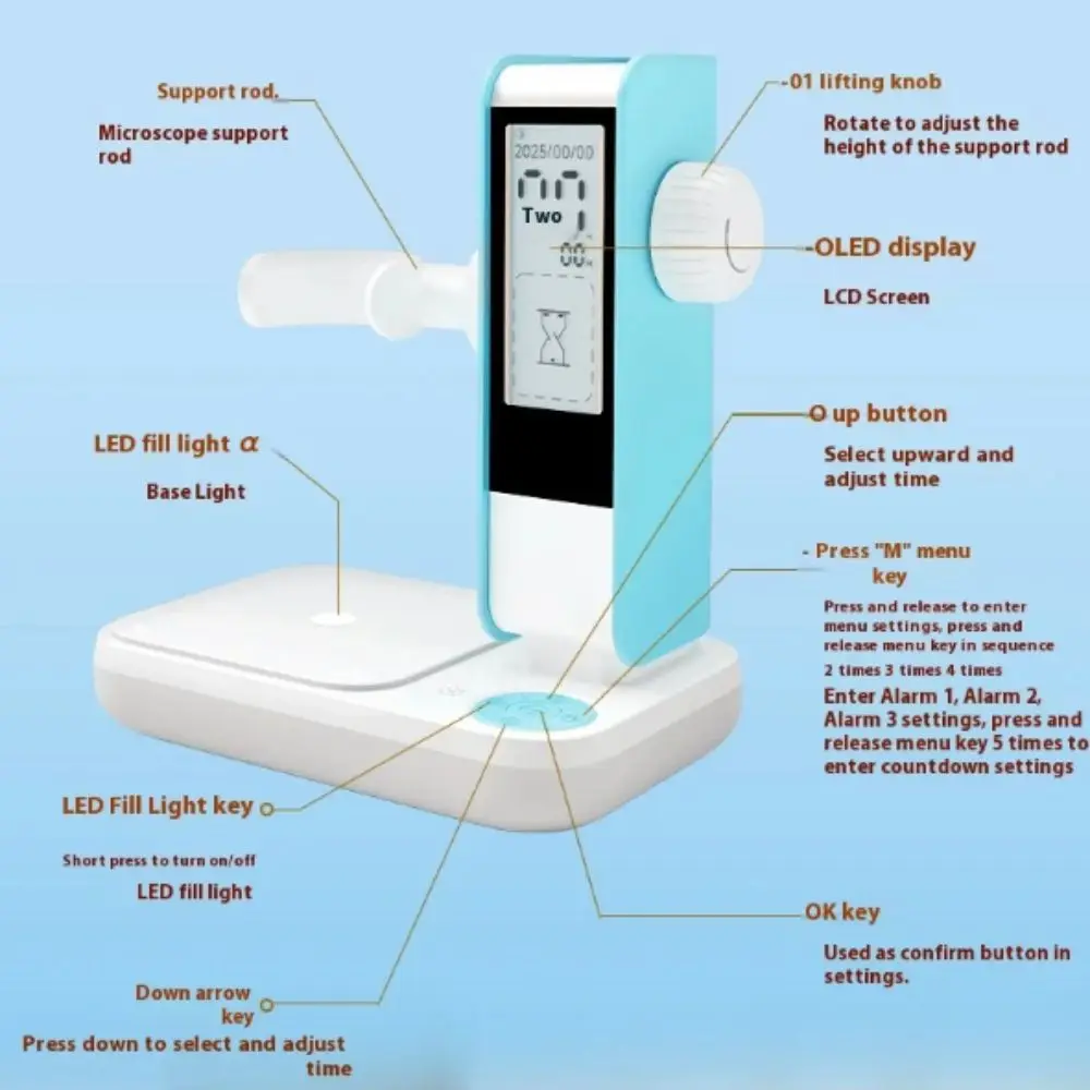 

1000X Magnification Handheld Microscope 2Inch Screen Builtin Camera Screen Microscope 1080P HD High-definition Magnifying Glass