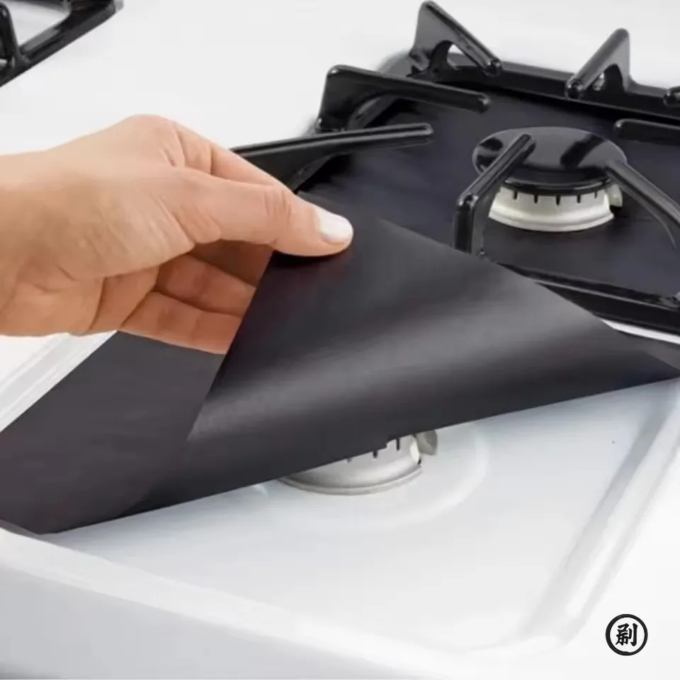 Kitchen Stove Cover Non-stick Lined Gas Stove Protector Heat Resistant Cuttable Easy Clean Oven Lid Protector