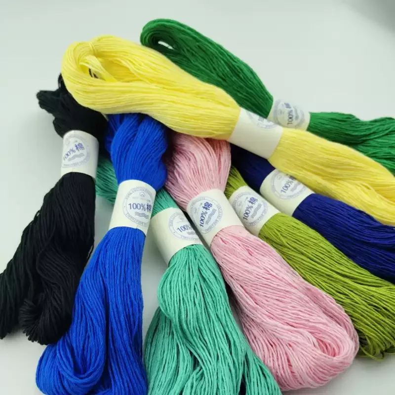 

6 нитей SashikoThread 20 метров в рулоне, белая и красочная нить для вышивания индиго для ремонта