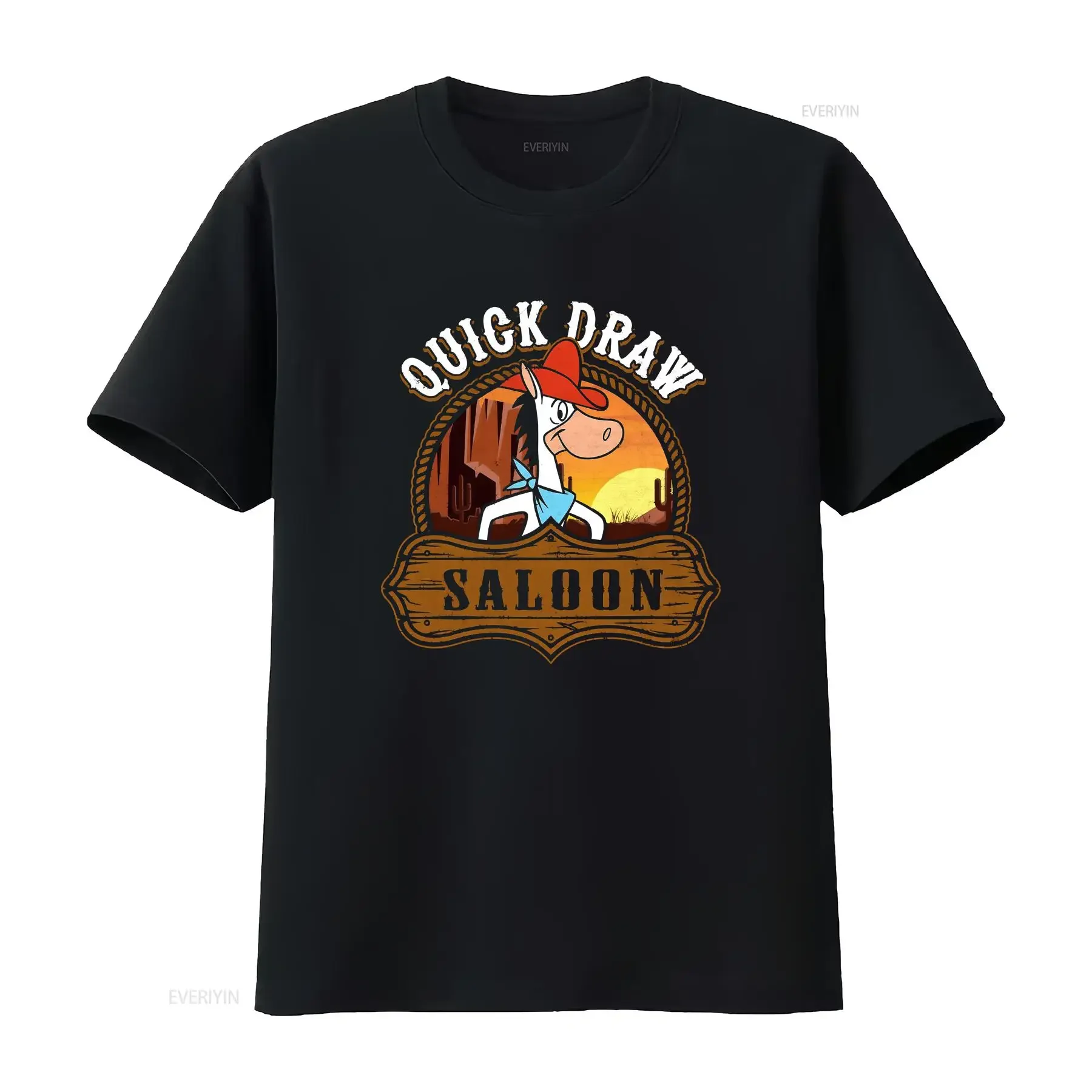 Lover s Horse Hanna Barbera Draw Saloon Funny Men Classic T Shirt 3XL vintage Washed Stretched Breathable vintage Washed