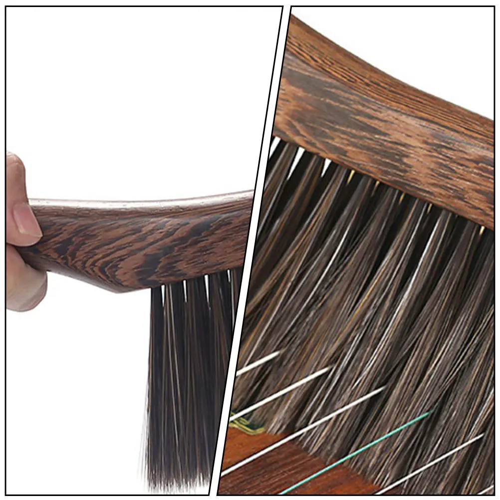 

1Pcs Guqin Cleaning Brush Coffee Wooden Instrument Dust Removal Tool Soft Bristle Cleaner Guzheng Dulcimer Keyboard
