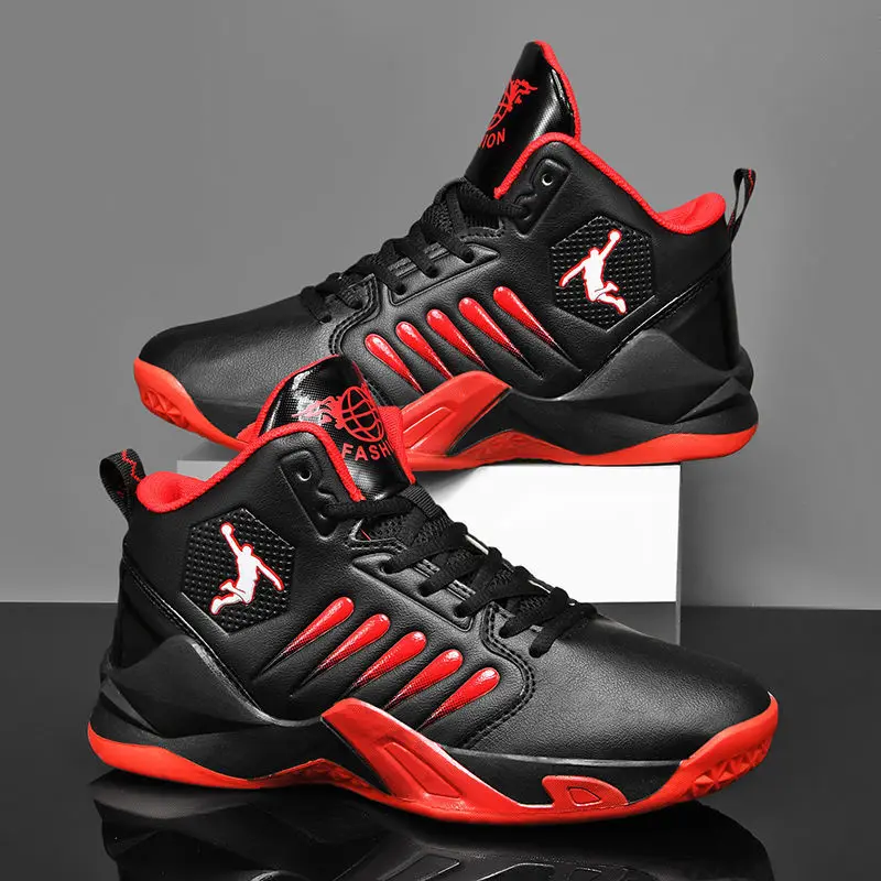 New Black Red Unisex Couple Mens Retro Basketball Shoes Outdoor Sports Shoes High Quality Sneakers Shoes for Women