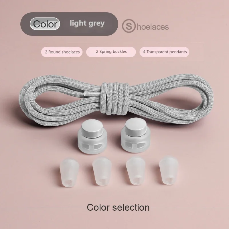 أربطة أحذية بقفل زنبركي بدون أربطة أربطة مرنة أحذية رياضية للأطفال والكبار أربطة أحذية سريعة أربطة مطاطية مستديرة بدون ربطة عنق أحذية #2